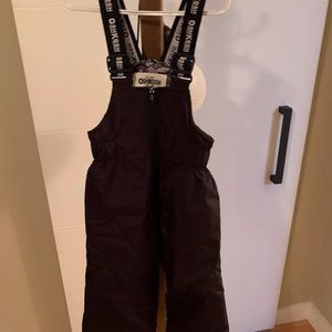 Oshkosh Size 4 Black Snowpants Like New